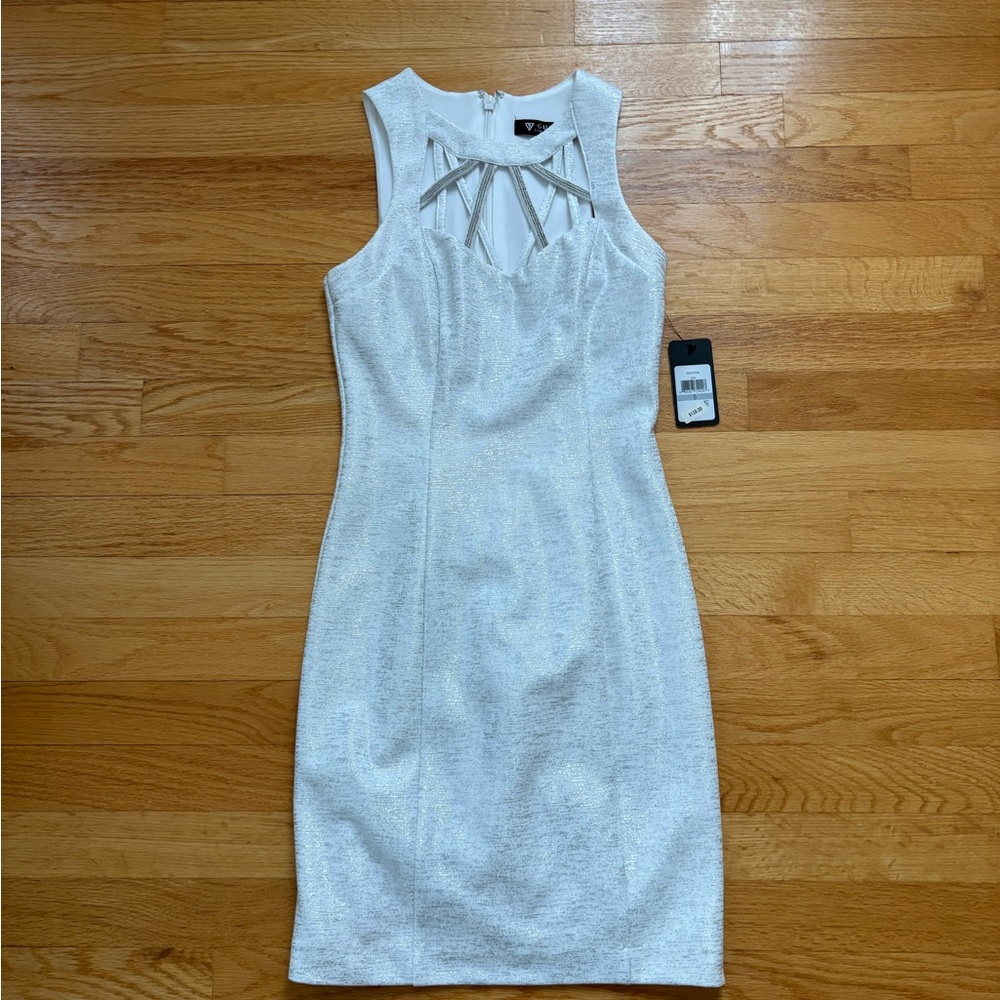 Guess White Sleeveless Dress NWT